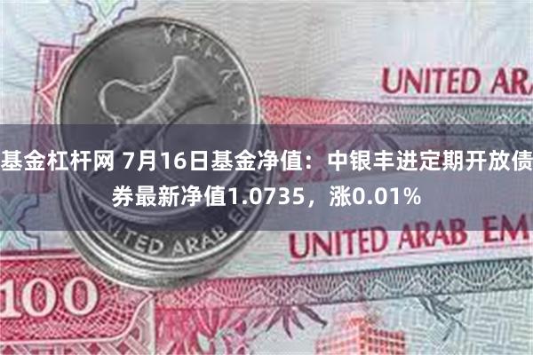 基金杠杆网 7月16日基金净值：中银丰进定期开放债券最新净值1.0735，涨0.01%