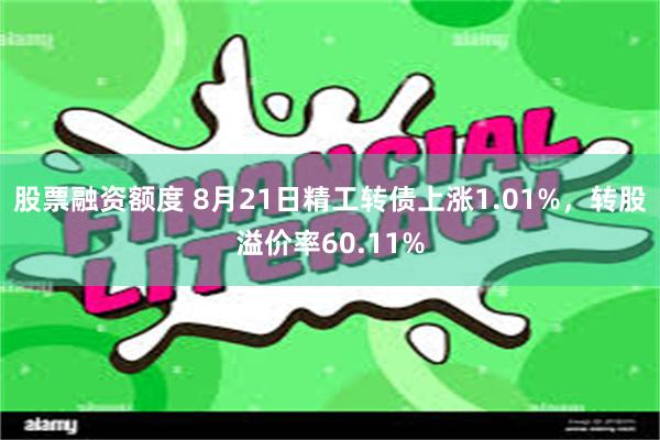 股票融资额度 8月21日精工转债上涨1.01%，转股溢价率60.11%